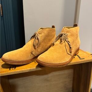 Bernardo Tan Suede Lace Up Boots